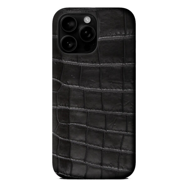 coque crocodile iphone 13 pro couleur noir